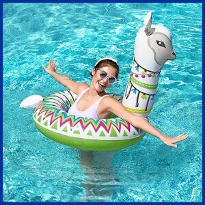 NIB Alpaca (Llama) Swim Ring Inflatable Float/Raft/Tube Bestway 41"x31.5"x35.5"